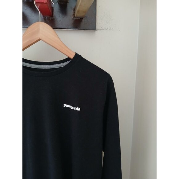 Patagonia Responsibili-tee Logo L/S T-Shirt Size Small Black - Picture 4 of 8